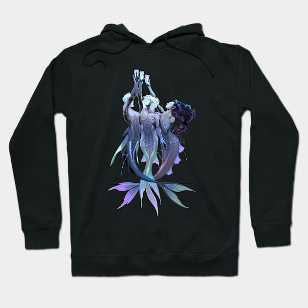 Triple Mermaid Hoodie by Mako Design 